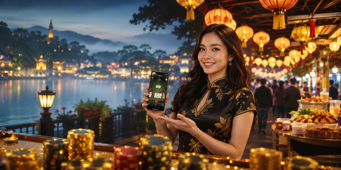 Bức tranh thưởng thức trò chơi điện tử tại chợ đêm Đà Lạt